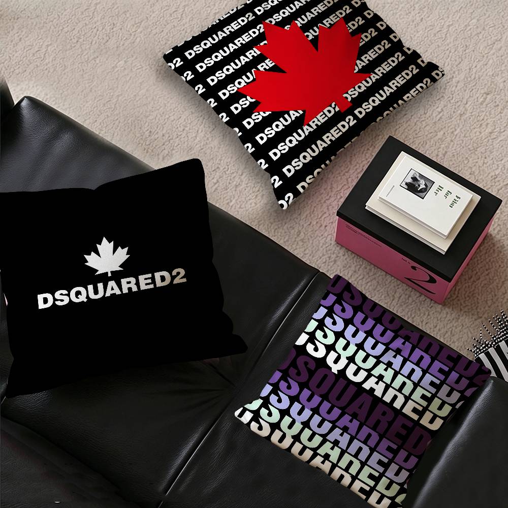 Home Textiles Logo - ロゴ D-Dsquared2 クッションカバー 枕カバー デコレーション枕カバー プリントクッションケース