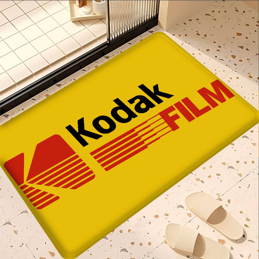 Home Textiles Logo - フィルムブランドK-Kodakロゴ入り玄関マット、北欧スタイルの寝室・リビングルーム用ドアマット、ホームバルコニー用滑り止めモダンホームデコレーション