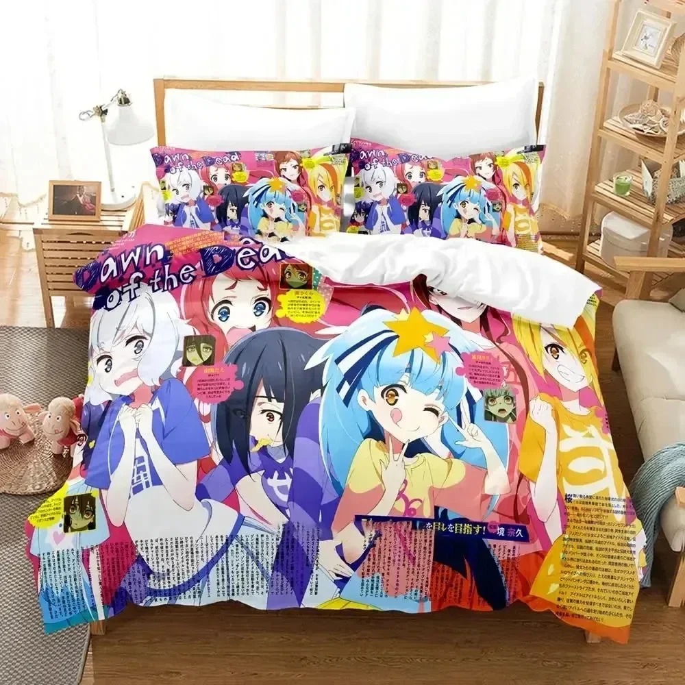 Home Landing Textiles - アニメゾンビランドサガ寝具セット 3D プリント寝室に適した布団カバーセット枕カバー付き子供ホームテキスタイル