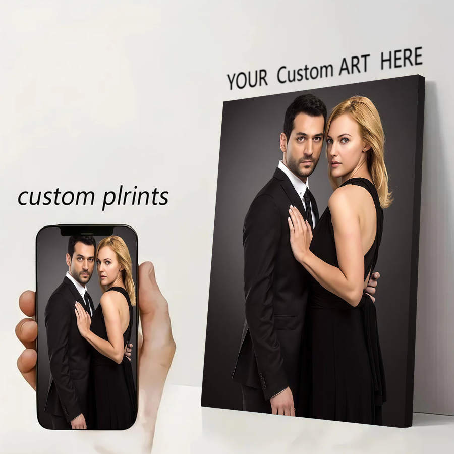 Home Textiles Photos - カスタムプリントキャンバスポスターアニメゲームポスターあなたの写真による絵画パーソナルギフトカスタマイズフィギュア動物ペット家の装飾