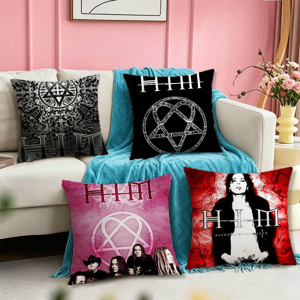 Home Textiles Photos - ロック H-HIM バンドアニメ写真正方形両面プリント枕カバー寝室ベッドサイド枕ソファクッションカバー
