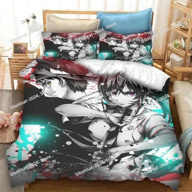 Home Textiles Bedding - 3Dアニメ食戟のソーマ！ 食戟のソーマ寝具セット布団カバー寝室用掛け布団ツインキングサイズキルトカバーホームテキスタイル
