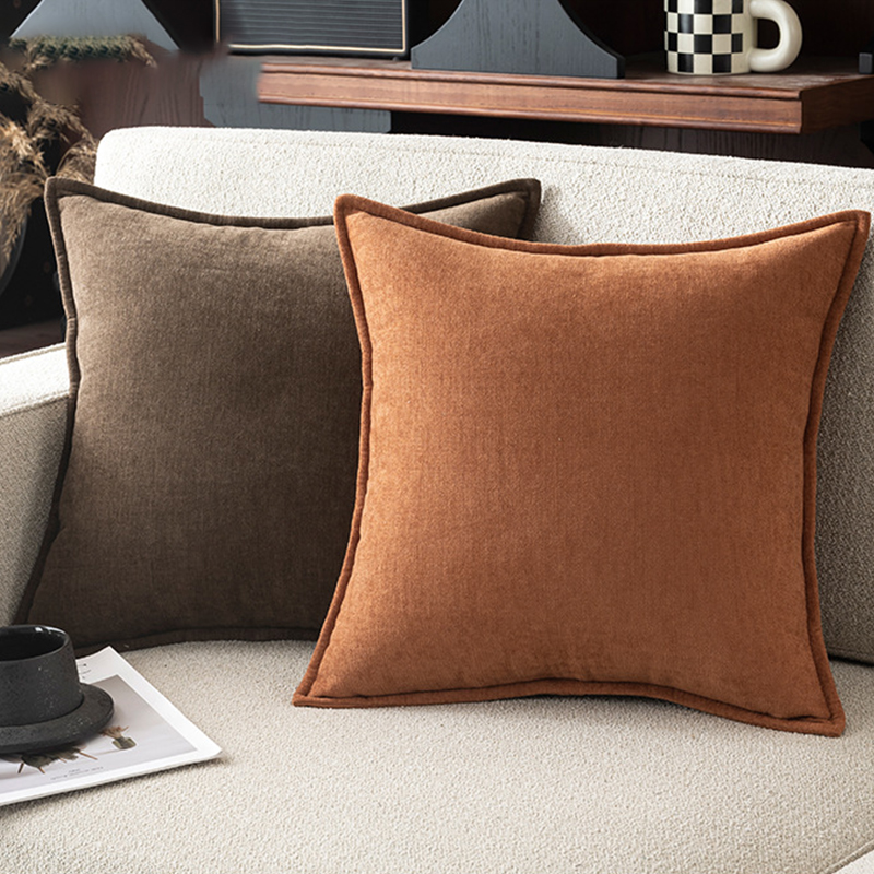 レトロなソフトシェニール素材のクッションカバー、エレガントな - Pillow Cover 20X20 のレビューと価格