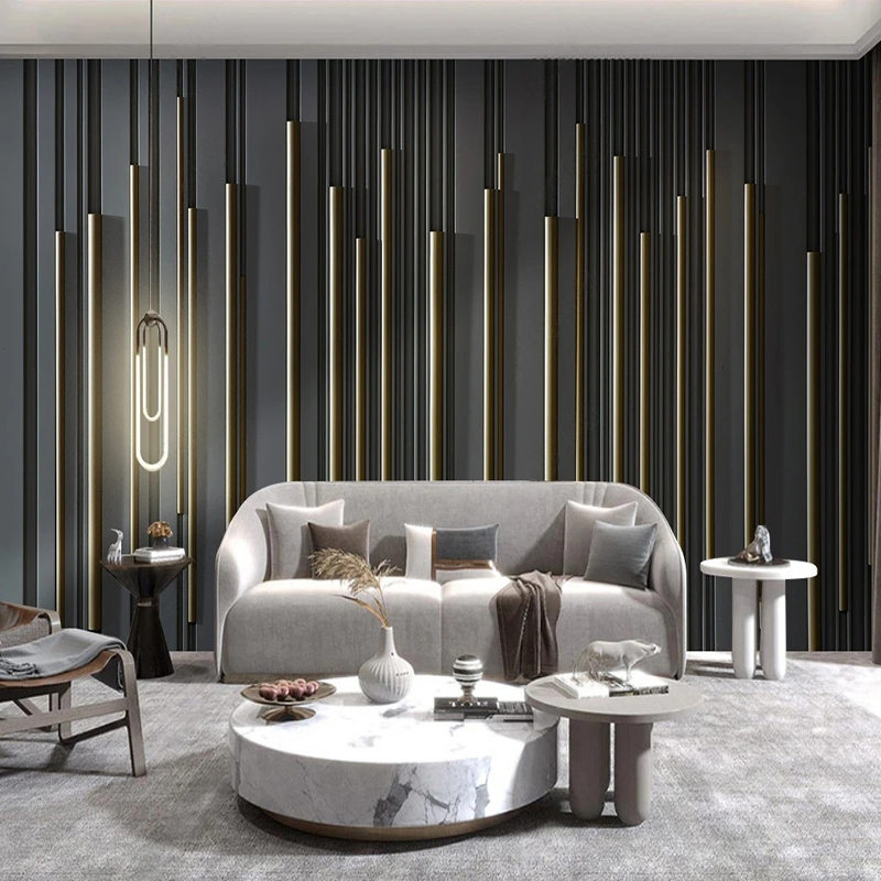 3D粘着壁紙,黒のシンプルな壁紙,リビングルーム,ベッドルー - Home Textiles Photos のレビューと価格