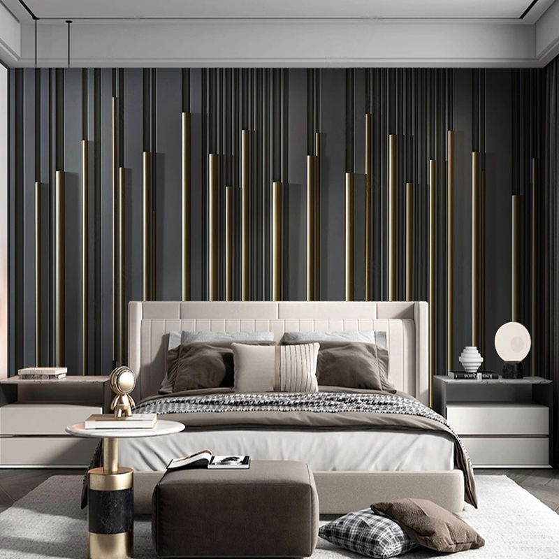 3D粘着壁紙,黒のシンプルな壁紙,リビングルーム,ベッドルー - Home Textiles Photos のレビューと価格
