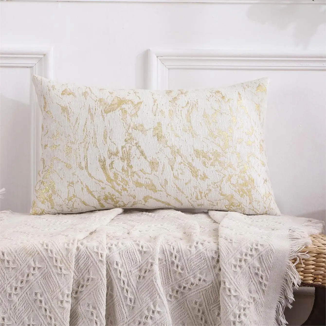 シェニールクッションカバーソフトスロー枕カバー正方形高級枕ケ - Pillow Cover 20X20 のレビューと価格