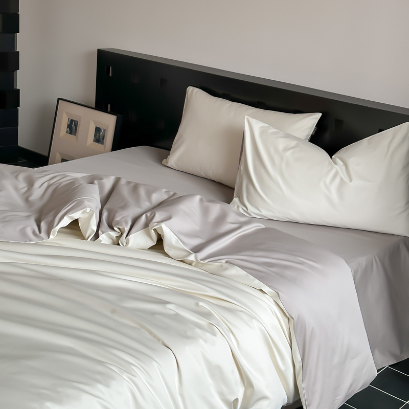 100% エジプト綿パッチワークシルキー布団カバー寝具セット - Home Textiles Bedding のレビューと価格
