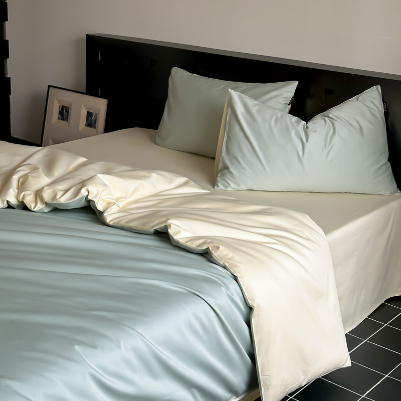 100% エジプト綿パッチワークシルキー布団カバー寝具セット - Home Textiles Bedding のレビューと価格