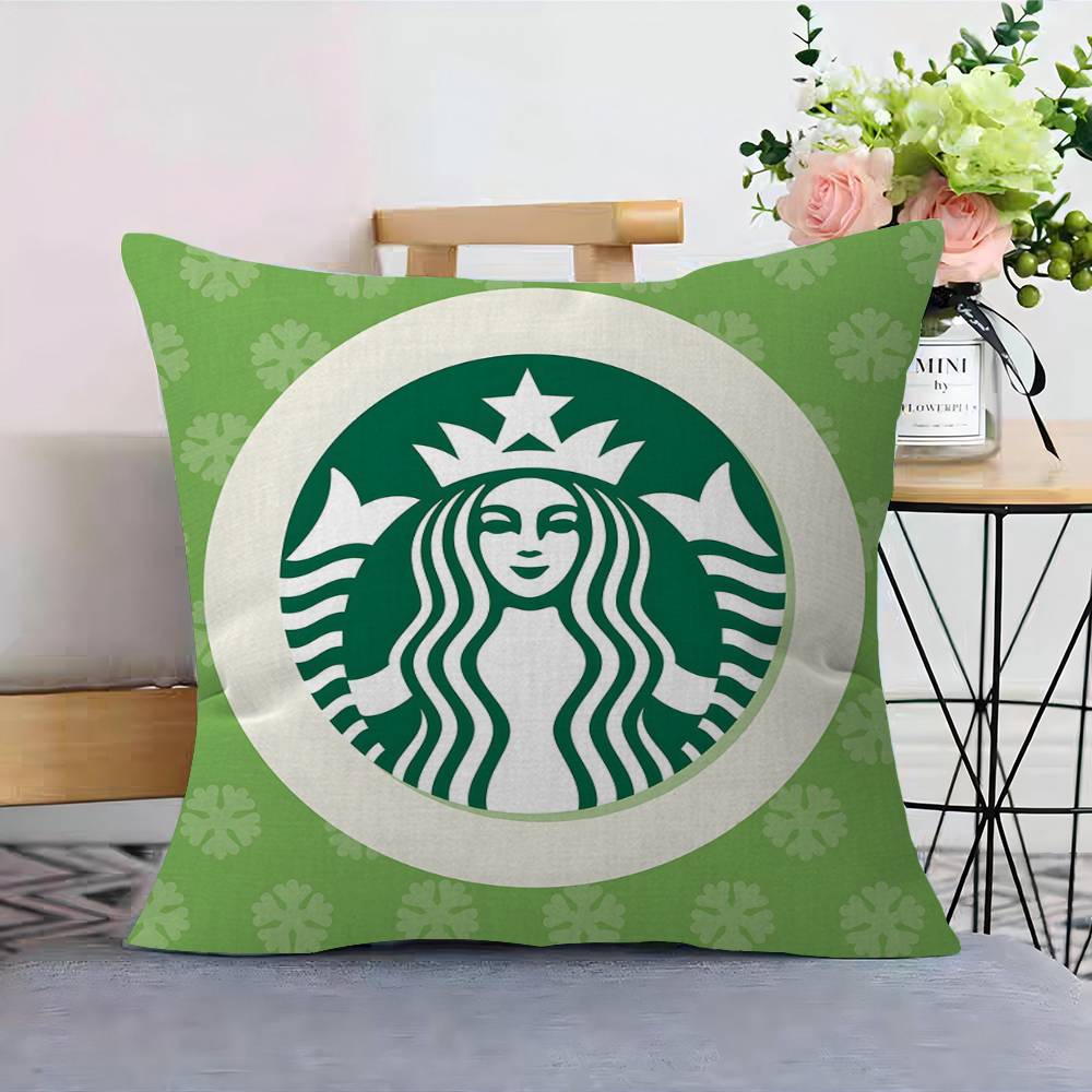 スターバックスのロゴ入りクッションカバー、枕カバー、装飾用枕 - Home Textiles Logo のレビューと価格