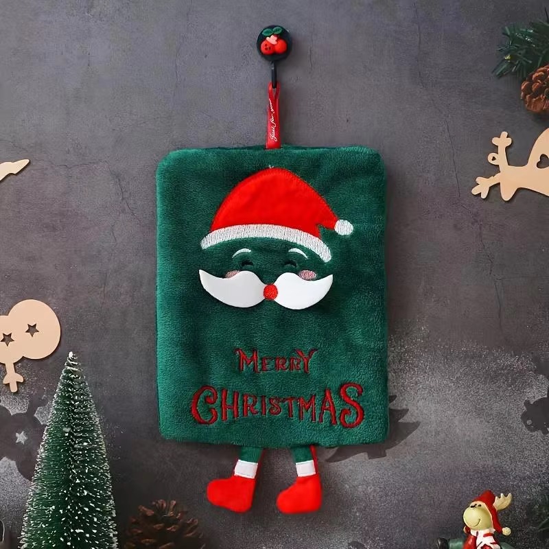 クリスマスハンギングハンドタオルかわいいサンタ雪だるまトナカ - Home Textiles Towel のレビューと価格