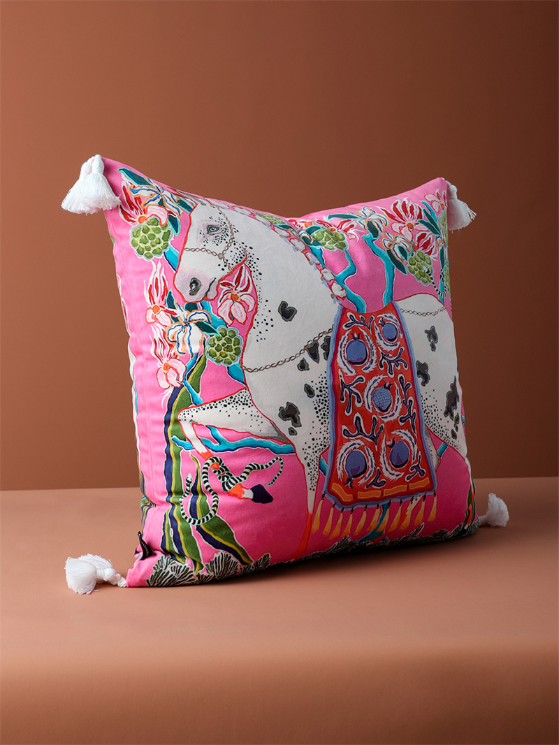 シノワズリ ゼブラ柄 アジアの牡丹柄 クッションカバー 高級 - Pillow Cover 20X20 のレビューと価格