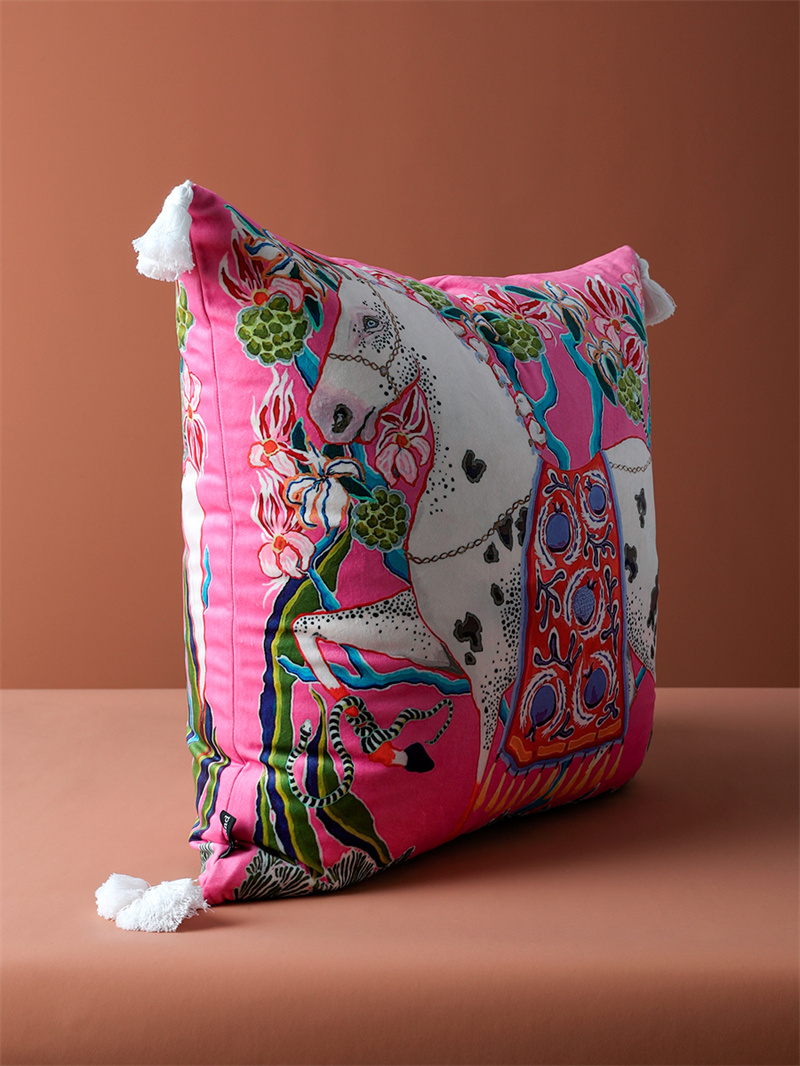 シノワズリ ゼブラ柄 アジアの牡丹柄 クッションカバー 高級 - Pillow Cover 20X20 のレビューと価格