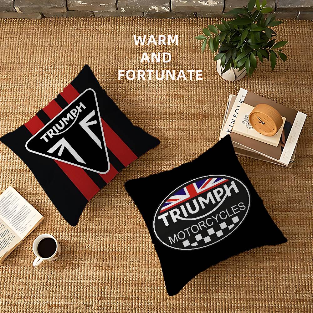 T-Triumphs ロゴ枕カバー漫画ソファ装飾ホーム両面印 - Home Textiles Logo のレビューと価格