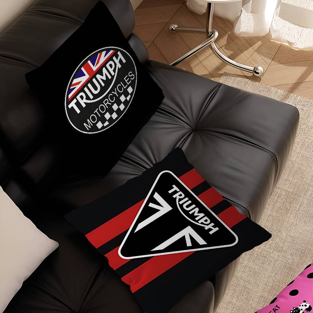 T-Triumphs ロゴ枕カバー漫画ソファ装飾ホーム両面印 - Home Textiles Logo のレビューと価格