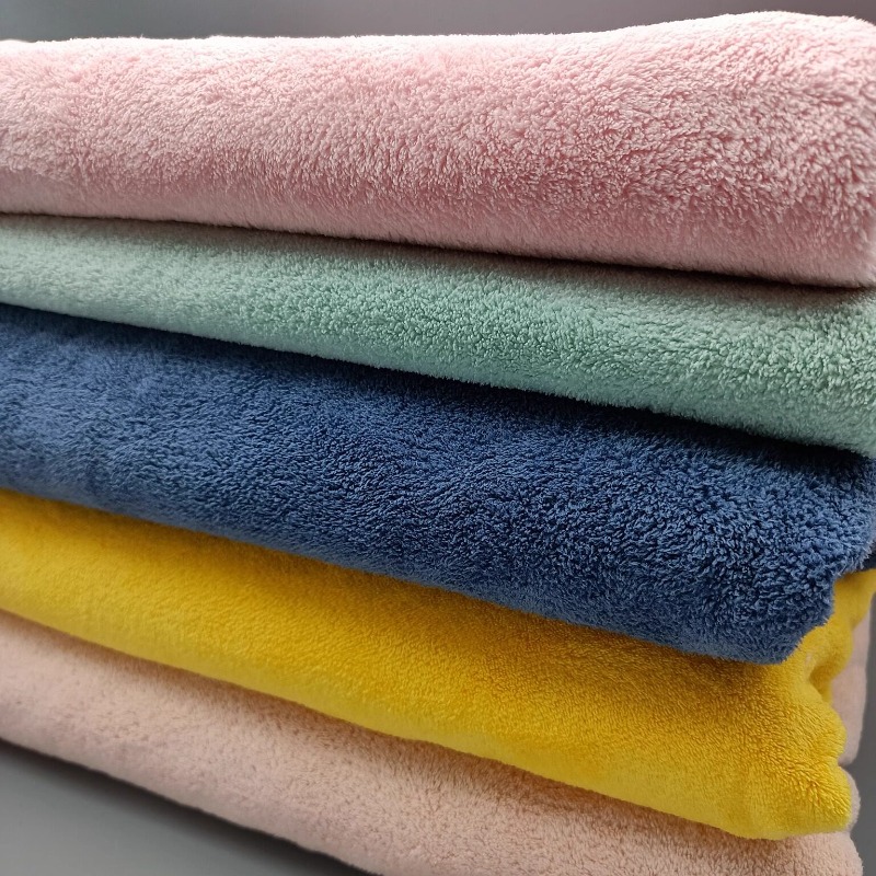 コーラルフリース吸水ヘアタオルラップ生地、バスローブDIY、 - Home Textiles Towel のレビューと価格