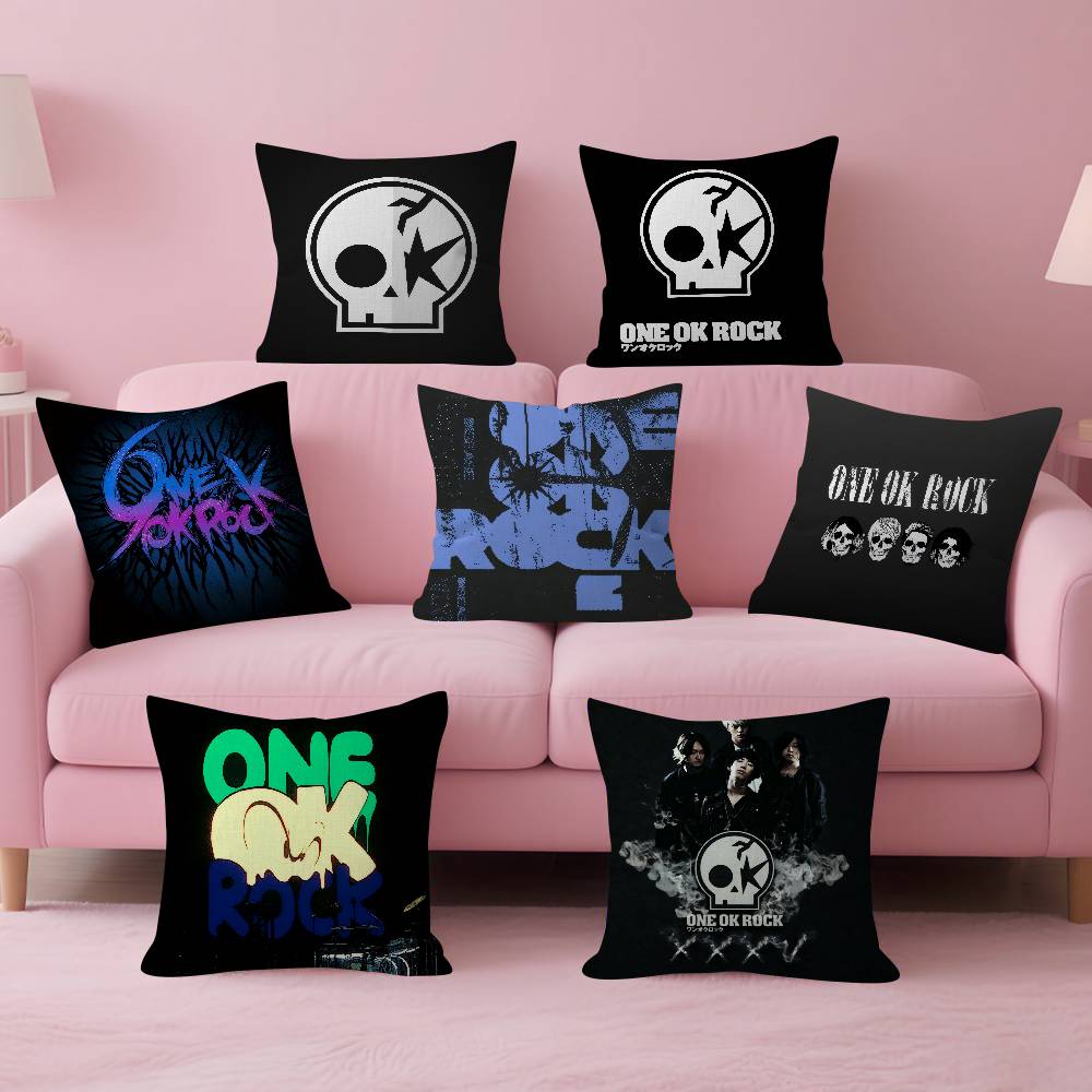 ONE OK ROCK ロゴ枕カバーデザインクッションカバー - Home Textiles Logo のレビューと価格