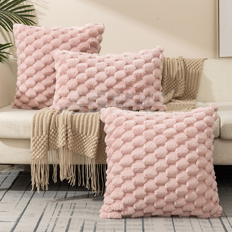 枕カバー織り雪の結晶ベルベット無地スローピローオフィスソファ - Pillow Cover 20X20 のレビューと価格