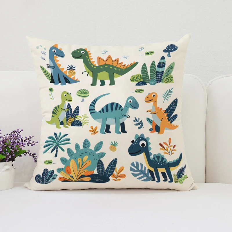 恐竜ランド クッションカバー ショートプラッシュプリント リ - Home Landing Textiles のレビューと価格