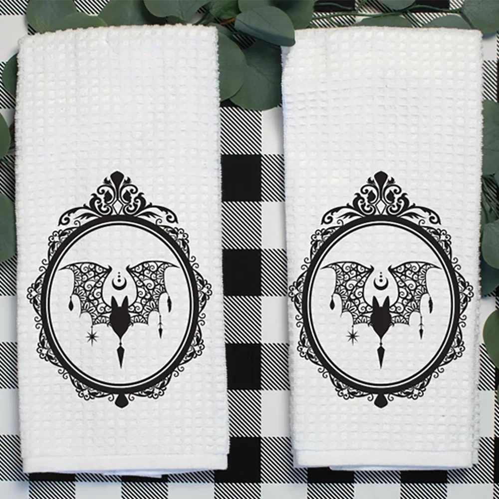 1 個ビクトリア朝のゴシックバットティータオル新しいホームキ - Home Textiles Towel のレビューと価格