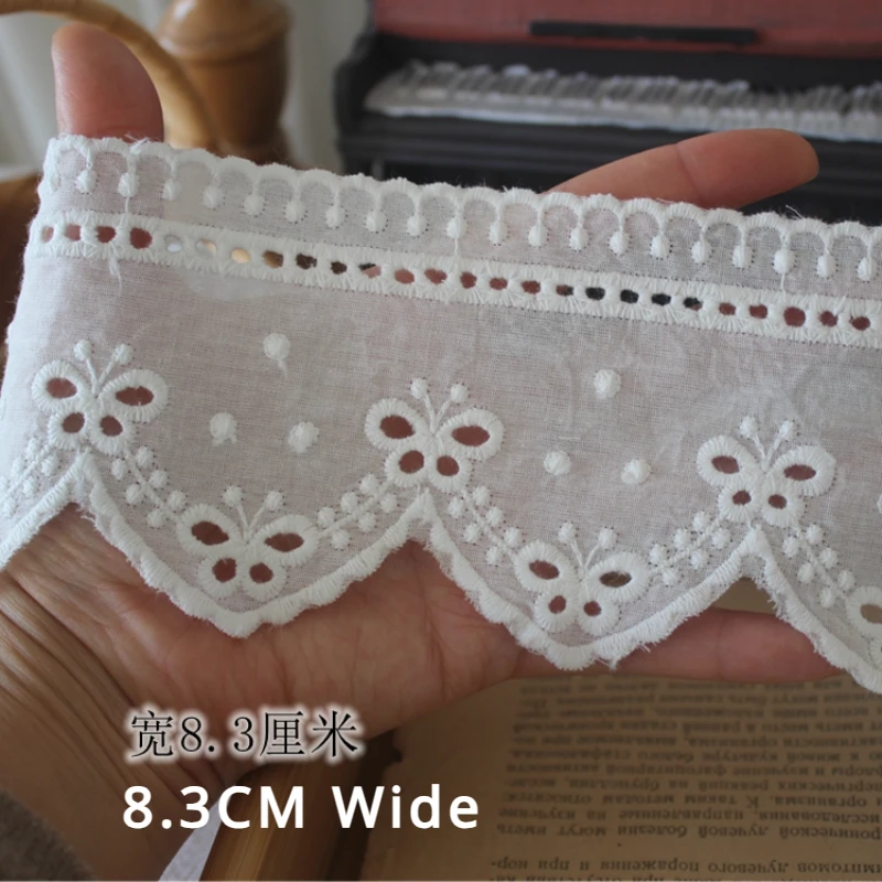 白い綿のレースのリボン,手作りの手工芸品,中空の花の刺emb - Home Textiles Photos のレビューと価格