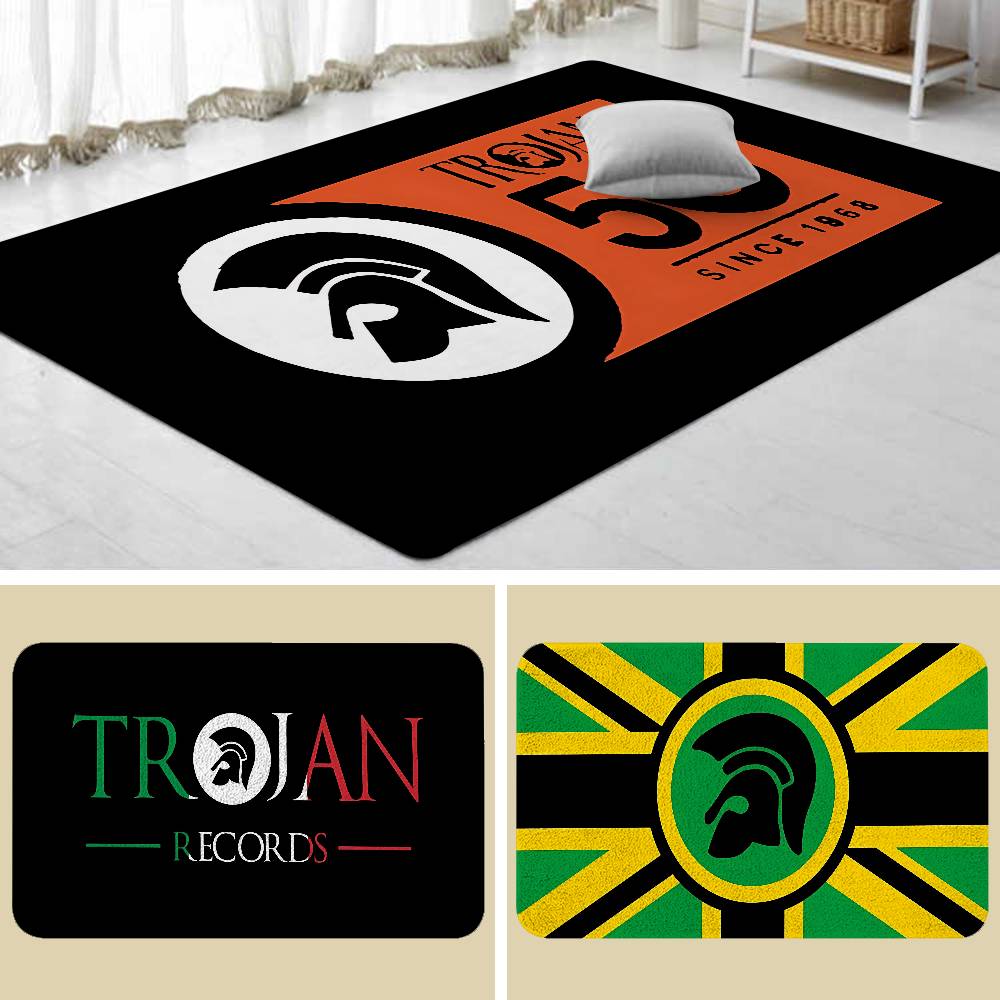 Trojans-Records-ロゴ フロアマット ホームラ - Home Textiles Logo のレビューと価格