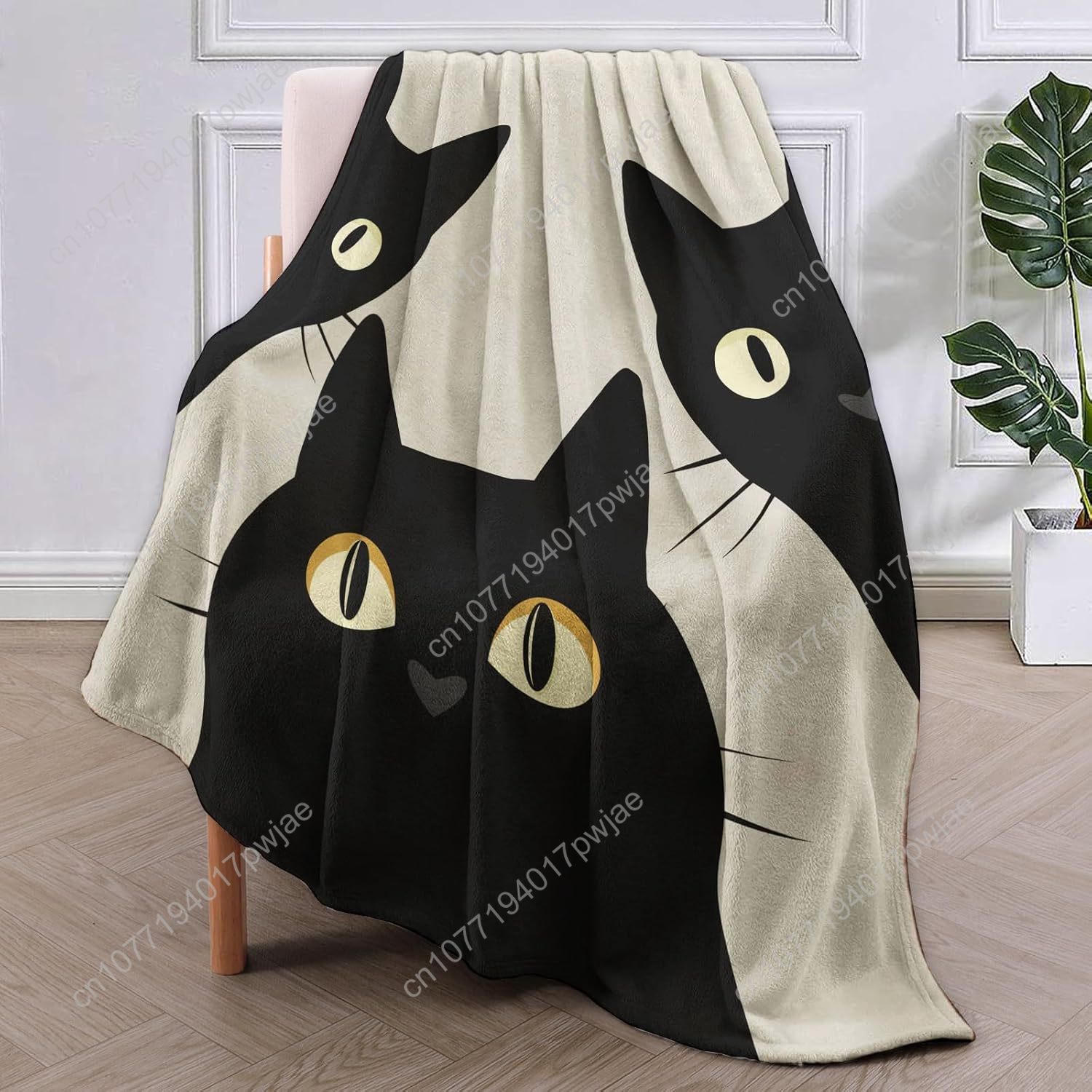 面白い猫柄ブランケット 女性・女の子向け ソフトで暖かい 軽 - Home Textiles Towel のレビューと価格