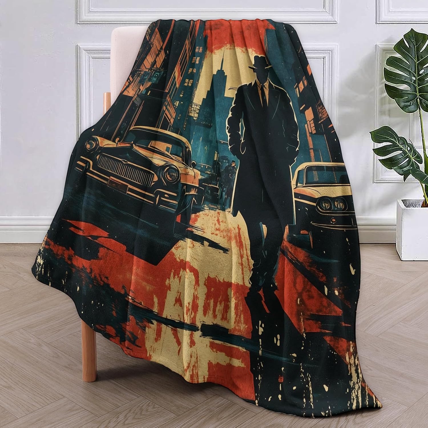 ノワール探偵ブランケット 女性へのギフト 犯罪フランネルブラ - Home Textiles Towel のレビューと価格