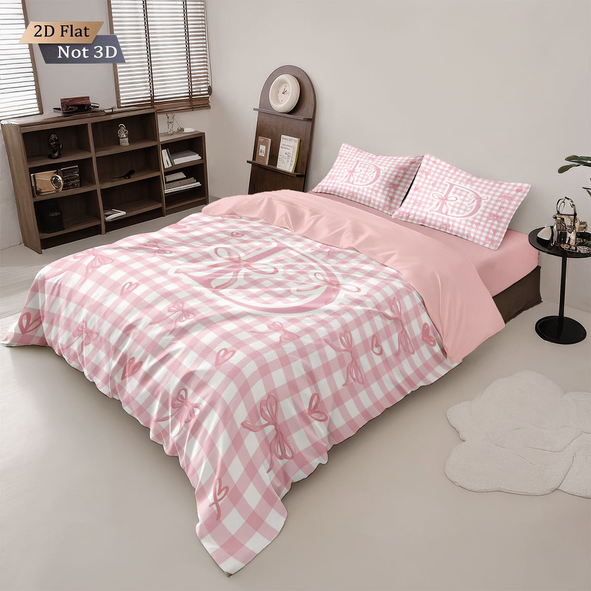 3 個のピンクのリボン D プリントコアレス布団カバーセット - Home Textiles Bedding のレビューと価格