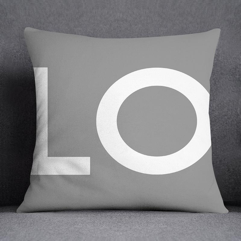 幾何学的形状のクッションカバー,家庭用,グレー,白の枕カバー - Pillow Cover 20X20 のレビューと価格