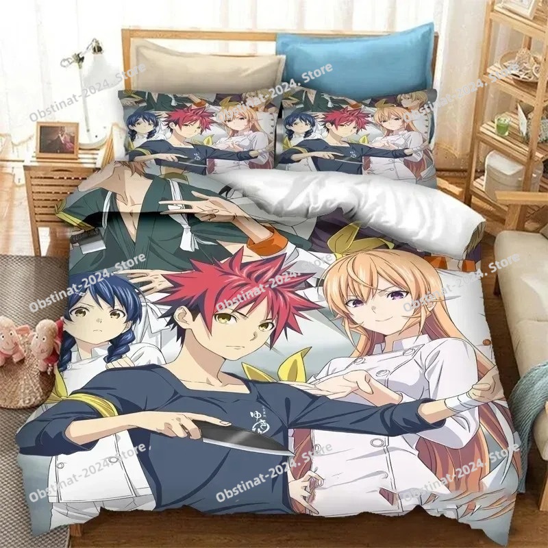 3Dアニメ食戟のソーマ！ 食戟のソーマ寝具セット布団カバー寝 - Home Textiles Bedding のレビューと価格
