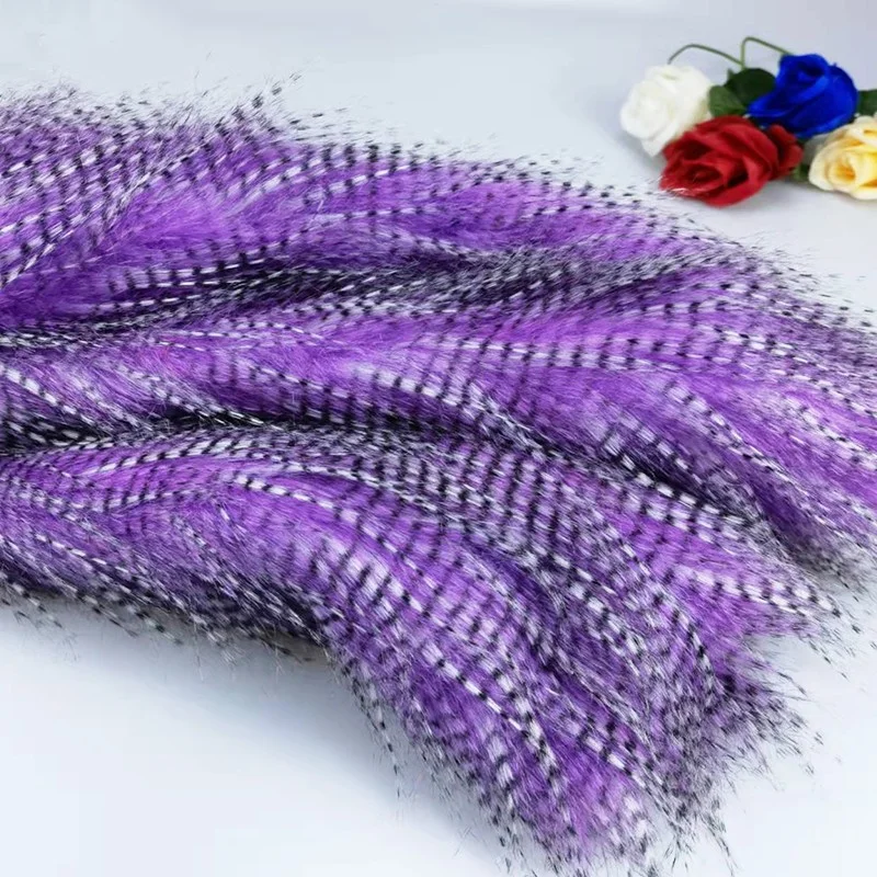 160X50cm 孔雀風フェイクフォックスファー ジャカード - Home Textiles Photos のレビューと価格