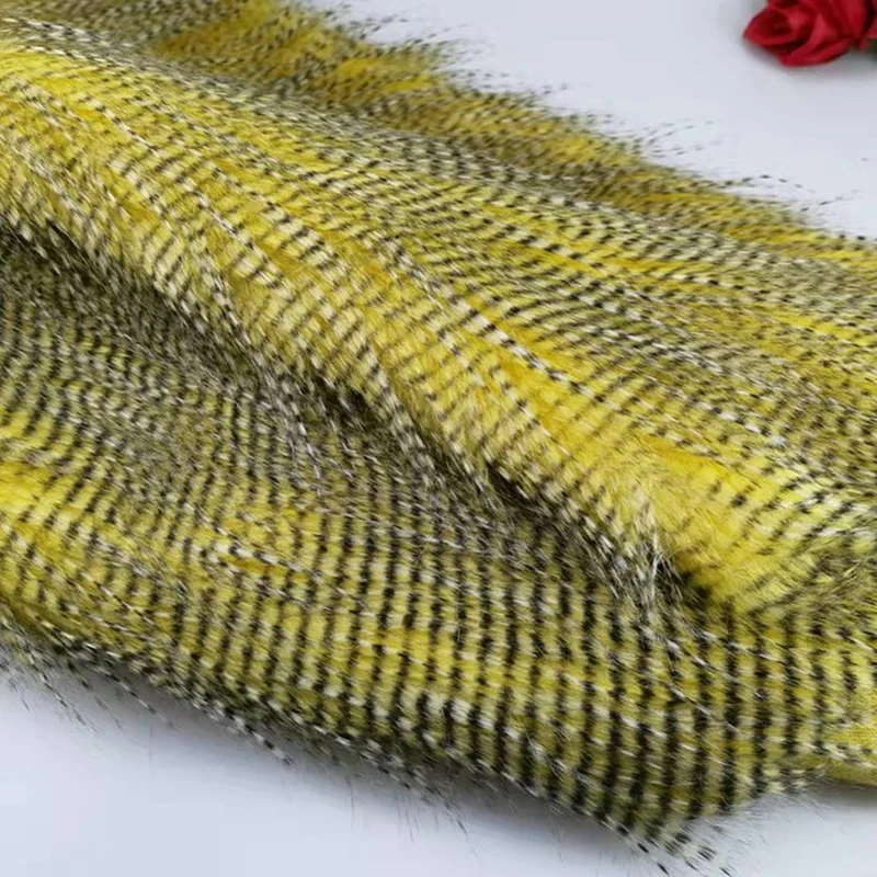 160X50cm 孔雀風フェイクフォックスファー ジャカード - Home Textiles Photos のレビューと価格